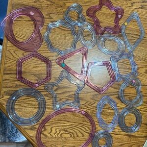 Creative Memories Pink and Clear Shape Cutters